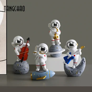 TANGCHAO Acasă Accesorii Decor Nordic Rășină Astronaut Figurine Mobilier Meserii Cosmonaut Statui Cadou Pentru Ziua de nastere