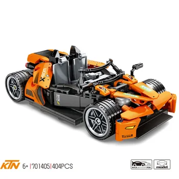 Tehnic Masina Sport Super-Bloc Ktm Xbow Model Trage Inapoi Vehicul Cu Aburi Montaj Caramida De Colectare Jucarii Pentru Cadouri 6