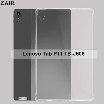 Transparent Tableta caz Pentru Lenovo Tab P11 TB-J606 11 inch Fixați Capacul Rezistent la slim caz J606 Capa 7