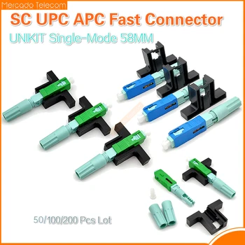 Transport gratuit Noi SC UPC APC 58mm SM Singur Modul Optic Conector FTTH Instrument Rece Conector Instrument SC UPC Fiber Conector Rapid 11