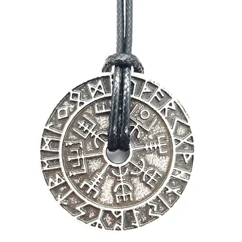 Trinity Triple Corn De Odin Valknut Thor Ciocanul Amulete Talismane Scandinave Nordici Viking Busola Păgâne Bijuterii Colier Barbati 15