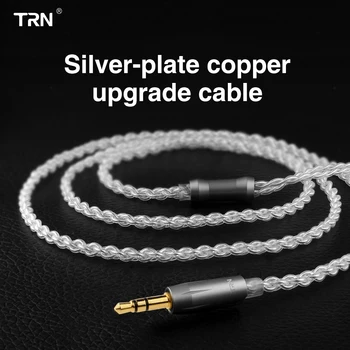 TRN A2 Echilibrat Cablu Placat cu Argint Cablu Căști HIFI MMCX/2Pin Conector MMCX/2-PIN/Conector pentru Căști Audio de Linie 3