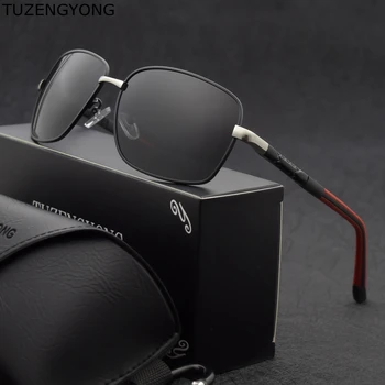 TUZENGYONG Brand Aluminiu ochelari de Soare Polarizat Oameni Noi UV400 Pilot Ochelari de Soare Cu Accesorii Unisex ochelari de conducere oculos