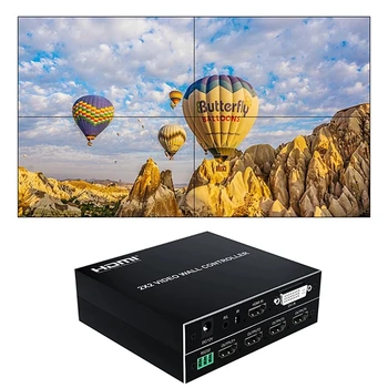 TV de Perete Controller rocessor Splicer 1x2 2x2 1080P 60Hz HDMI Multi ecran video procesor video switcher splicer 180° Flip 6