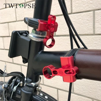 TWTOPSE Aliaj de Aluminiu de biciclete Biciclete Magnetice Balama Clemă Placă de Maneta Set Pentru 3SIXTY Pentru Biciclete Pliabile Brompton Ciclism C Cârlig 5