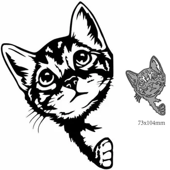 Tăiere de Metal Moare Taie Mucegai Animal pisica Decor Hârtie Album Cuțit Ambarcațiune Mucegai Lama Pumn Șabloane 15