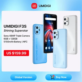 UMIDIGI F3S Smartphone Android 11 Versiune Globală Unisoc T610 6GB, 128GB 6.7
