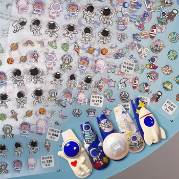 Unghii Autocolant Desene animate Nail Art Decor Happy Star 5D Gravate Autocolante Unghiilor Coreea de Transfer Manichiura de Înaltă Calitate Japonia Autocolant 1