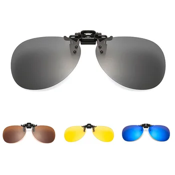 Unisex Polarizati Clip-On ochelari de Soare de Conducere Viziune de Noapte Lentila Anti-UVA și Anti-UVB Ciclism RRiding ochelari de Soare Clip