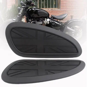 Universal Motocicleta Negru Retro Protector de Cauciuc Teaca Genunchi Rezervor tampon de Prindere Decal Pad Pentru Harley Yamaha Triumf Cafe Racer 10