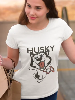 Urban Husky Ieftină de Îmbrăcăminte pentru Femei și de Transport Gratuit cu Maneci Scurte T-Shirt Modern Kawaii Amuzant Harajuku Strada Fata Topuri Tricou