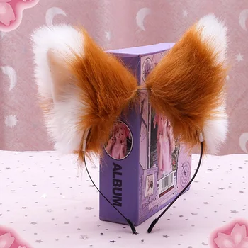 Urechile pe Cap de Pluș Vulpea cu Urechi de Pisică Trei-dimensional Lolita Urechile Anime Anime Accesorii Cosplay Accesorii de Halloween
