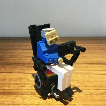 Ury MOC Set DIY om de Știință Stephen Hawking Caracter Celebritate Creative Model Educațional Blocuri Jucarii Caramida Sac 120+buc 13