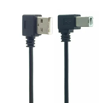 USB 2.0 Unghi Drept Tastați Un Mascul de Tip B Stanga 90 de Grade Cablu pentru Imprimantă 0,5 m 14