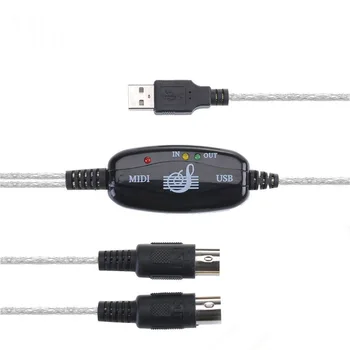 USB-iesire MIDI Interfață 1.8 m Cablu Convertor PC la Tastatură Muzică Adaptor Cablu de Sprijin Computer Win Vista Mac 16