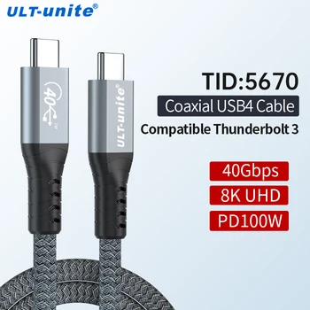USB4 Cablu Tip C Tip C Thunderbolt 3 8K60Hz 40Gbps de Transfer de Date de 100W 5A Rapid Cablu de Încărcare pentru Macbook Pro Samsung LG HP 9
