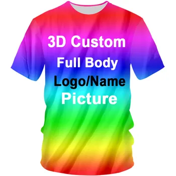 Vara 4-20Y Teen Copii Maneca Scurta 3D Diy Tricou Personalizat Exclusiv Tricou Fată Băiat Ziua de nastere Tricou Copii Haine pentru Copii 5