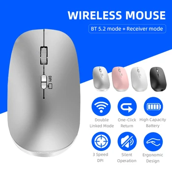 VicTsing 2.4 G Wireless Mouse Gamer Mouse de Calculator Bluetooth 5.2 Modul Dual Gaming Mouse Ergonomic Mouse-ul Pentru Calculator PC, Laptop