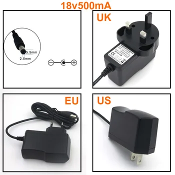 VORED 1BUC DC 18V 500mA Comutatorul de Alimentare Adaptor Încărcător Universal SUA/UE/UK Plug cu Cablu de 1,5 m DC 5.5*2.5 mm pentru Microfon 7