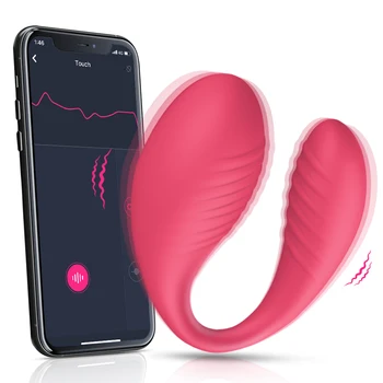Wireless Bluetooth Dual Penis artificial Vibratoare Jucarii Sexuale pentru Femei APP de la Distanță de Control Purta Vibratoare pentru Vagin Mingea Chilotei Jucărie pentru Adulți 18 13
