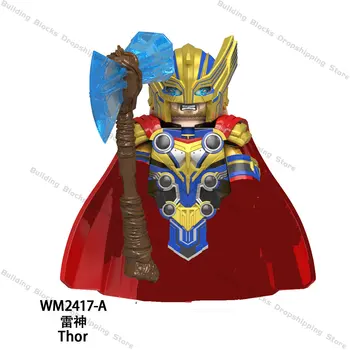 WM2417 Disney Thor Blocuri de Păpuși Jucării Dragoste și Tunete Marvel Mini Figurine Blocuri Model Cadouri pentru Colectie 13