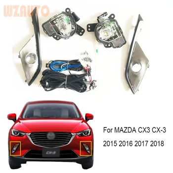 WZAUTO Ceață cu LED-uri de Conducere de Lumină Lampă Kit Pentru MAZDA CX3 CX-3 2015 2016 2017 2018 Lampa de Ceață Set Cablaj 10