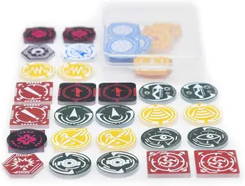 X Aripa Acrilice Jetoane si Markeri Set de 36 - Compatibil cu X-Wing Miniatures Game Esențiale pentru Spațiul de Luptă Jucători 9
