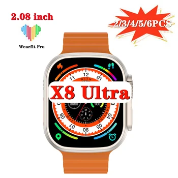 X8 Ultra Smart Watch VIP 2/3/4/5/6PCS en-Gros de încărcare Wireless NFC Femei Bărbați MARI 2.08 Inch Seria 8 Ceas Inteligent 11