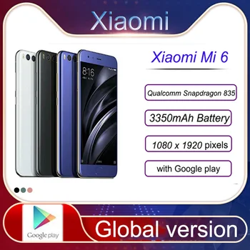 Xiaomi 6 Smartphone 5.15 Inch 1080 X 1920 Pixeli Android 7.1.1 Amprenta 3350 MAh Încărcare Rapidă, Versiunea Globală Telefon Mobil