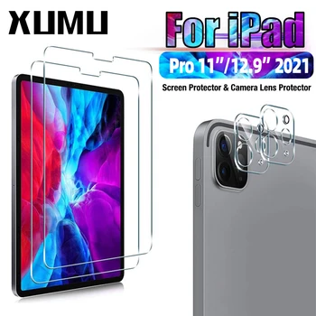Xumu 2 in 1 HD Sticlă Călită Film Pentru iPad Pro 11 12.9 2020 2021 Acoperire Completă din Spate aparat de Fotografiat Lentilă Tableta cu Ecran Protector 9H 12
