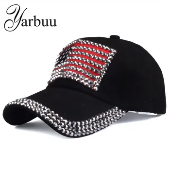 [YARBUU ]Brand Pălărie Tot parcursul Anului Pentru Femei Și Bărbați Stras Moda Noua Șapcă de Baseball Denim Capac Hip Hop Snapback Hat 16