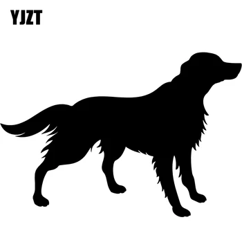 YJZT 14CM*9.6 CM Setter Irlandez Câine Lânos Câine Drăguț Mașină de Vinil Decalcomanii Autocolant Negru/Argintiu C10-00191 16