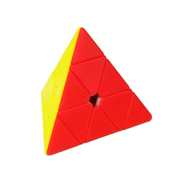 Yuxin pic de magie cub 3x3x3 viteza cub de culoare solidă structură de mare viteză 3 straturi viteza piramida, cub 3x3x3 cubo magico pentru copii 8