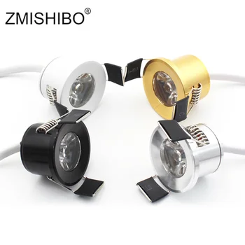 ZMISHIBO 1.5 W Mini Spoturi cu LED-uri Alb/Negru/Argintiu/Auriu 27mm Tăiere Gaura 100V-240V Tavan Încastrat Cabinet Lămpi Spot 12