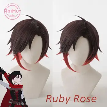 【AniHut】Ruby Rose Peruca Sezonul 7 Noua versiune Sintetic Rezistent la Căldură Cosplay Anime Părul Peruca Cosplay Ruby Rose 3