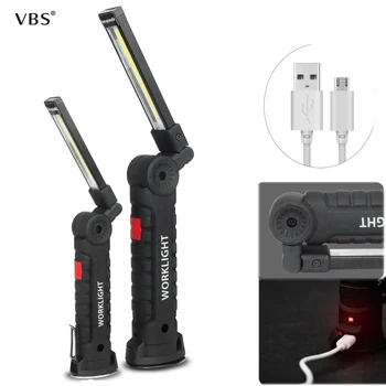 5 Moduri de Lucru Portabil COB lanterna Lanterna USB Reîncărcabilă LED Lumina de Lucru Magnetic COB Tactice Lanterna Cu Cârlig Agățat 7