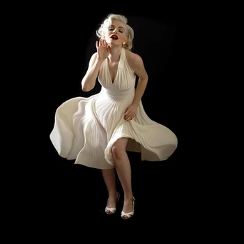Alb Personalizat Cutat Șifon Fierbinte Sexy Marilyn Monroe Mama de Rochii de Mireasa