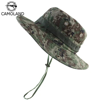 CAMOLAND Militar Armata Drumeții Tactice Găleată Pălării Femei Barbati Vara Protecție UV Palarie de Soare Camuflaj Pescuit Pălărie de sex Masculin Plaja Capace